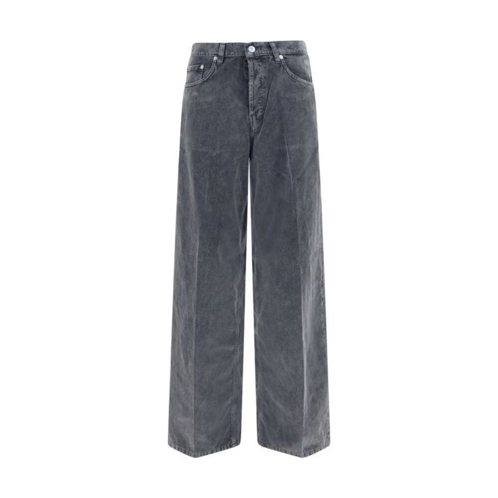 Haikure Gray Cotton Casual Women's Pants